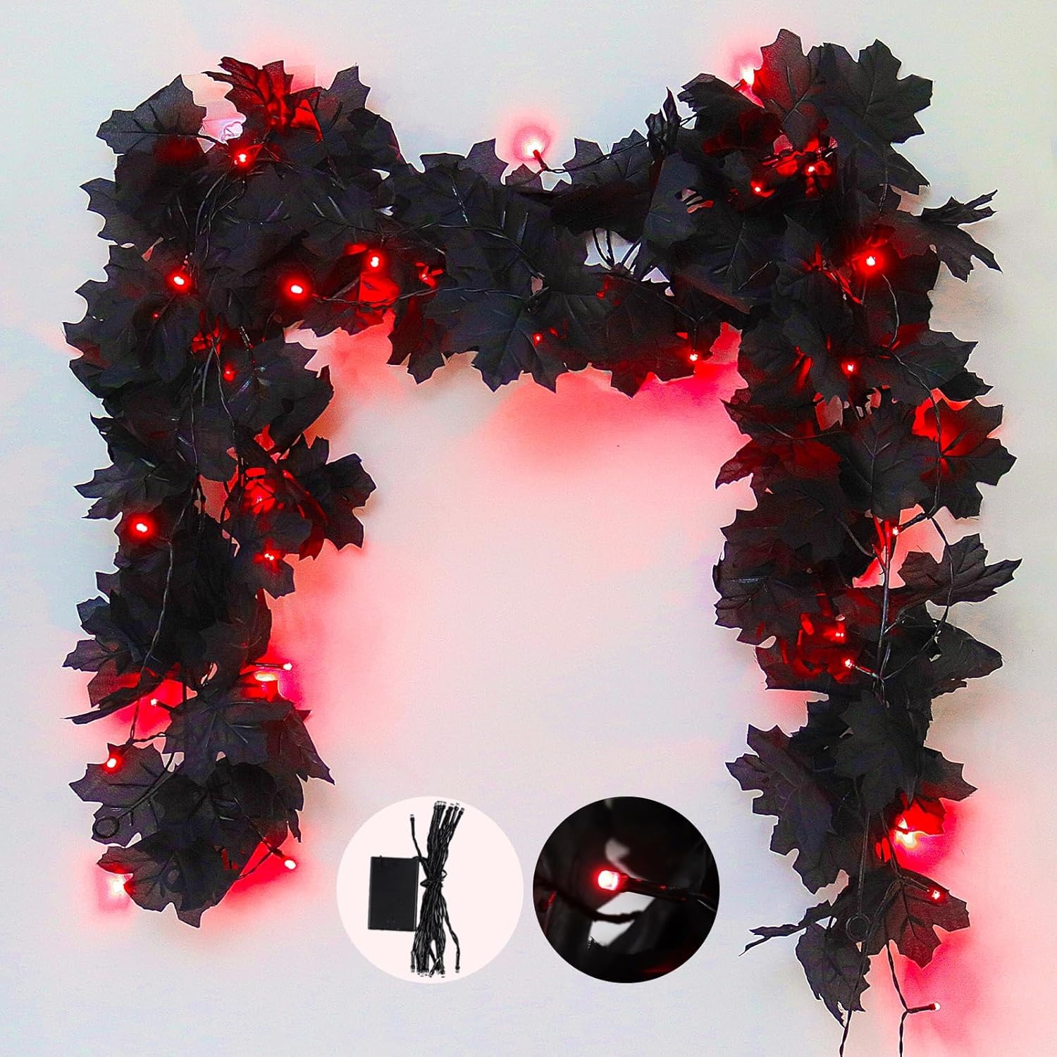 🔥LAST DAY 50% OFF🔥Halloween Fall Garland with Lights
