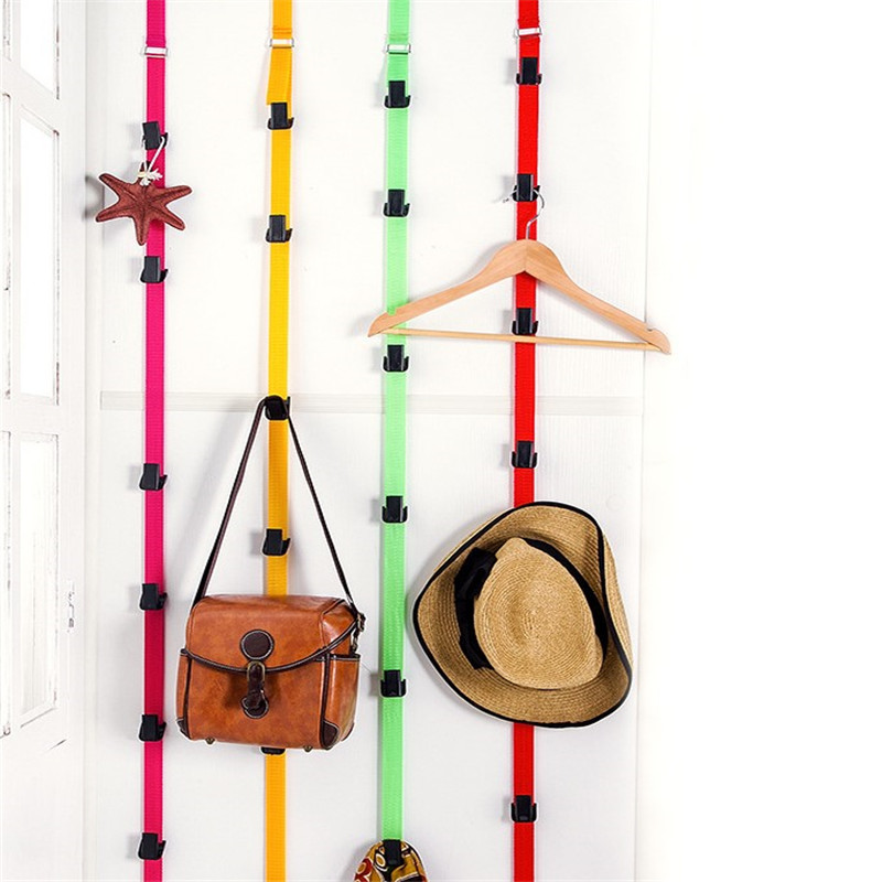 Adjustable Cap & Bag Storage Belt Door Rack