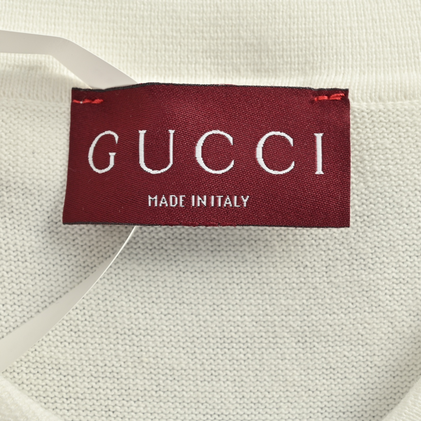 Gucci 25ss Pocket Lettering Intarsia Knitted Polo Short Sleeve