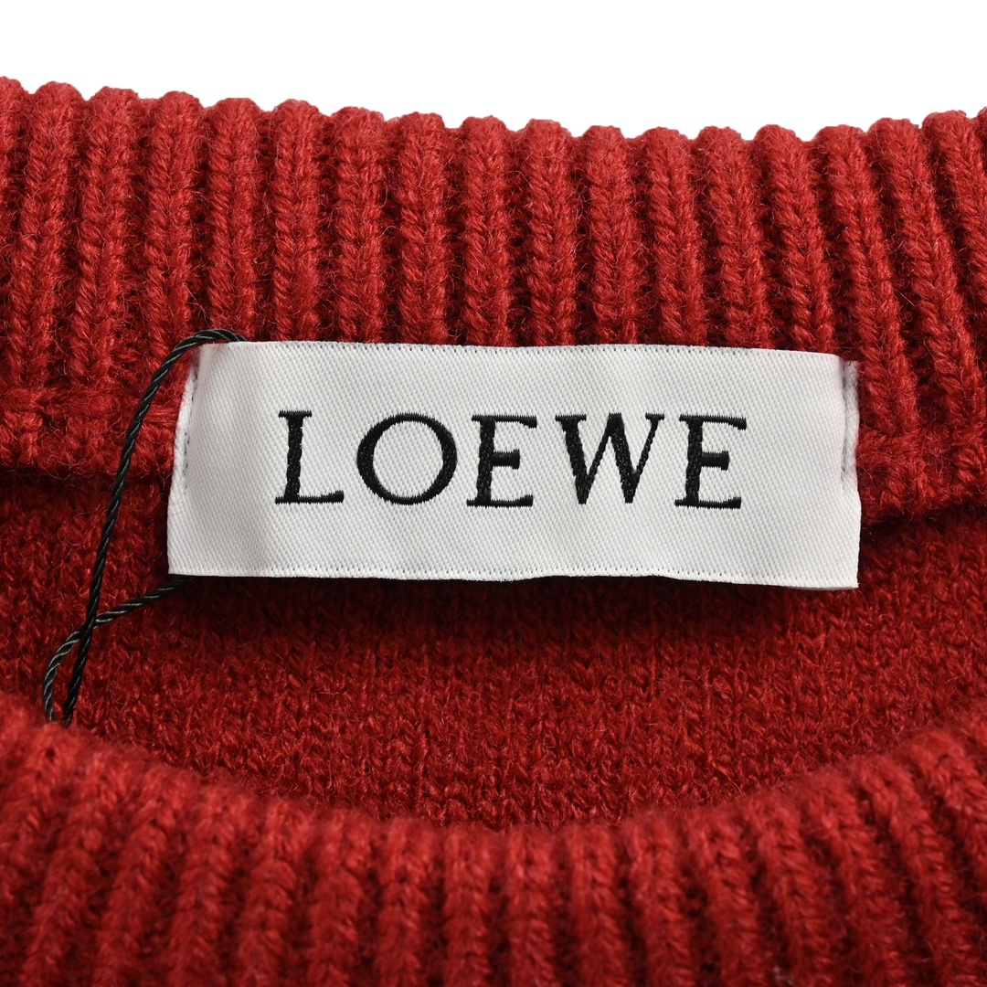 Loewe 24Fw terry patch logo crewneck sweater