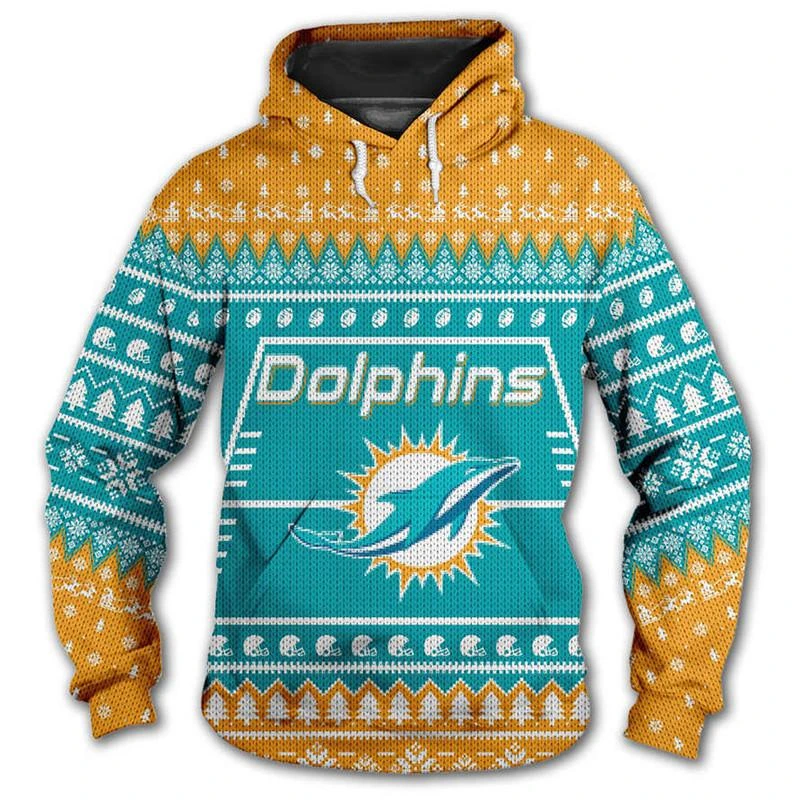 MIAMI DOLPHINS 3D CHRISTMAS HOODIE ABC02