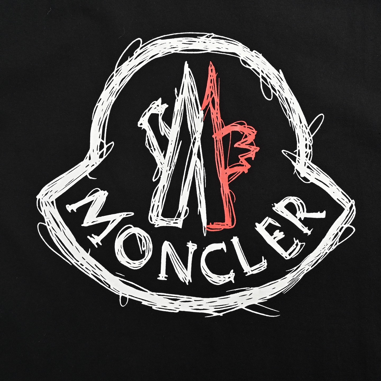 Moncler 25ss sketch hand-painted print short sleeves