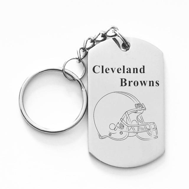 CLEVELAND BROWNS TITANIUM STEEL KEYCHAIN
