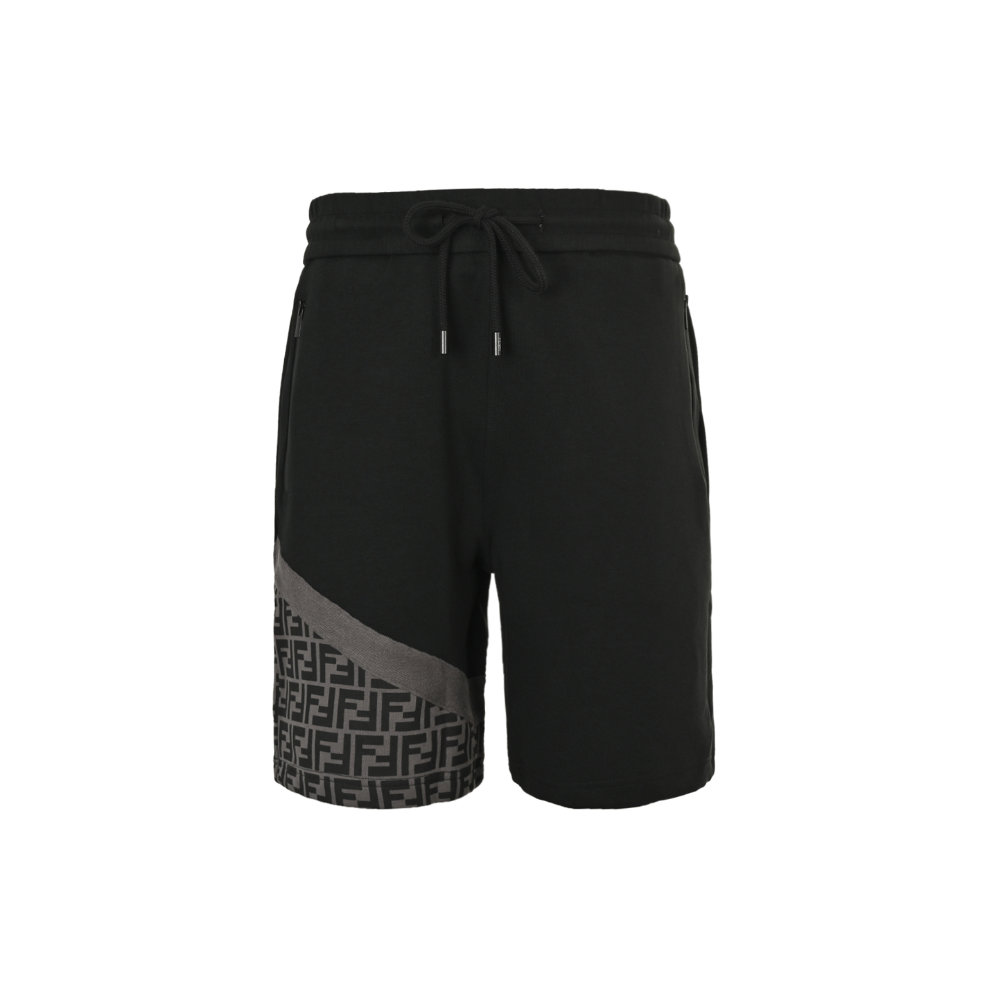 Fendi 25ss laminated zipper pockets with double F shorts