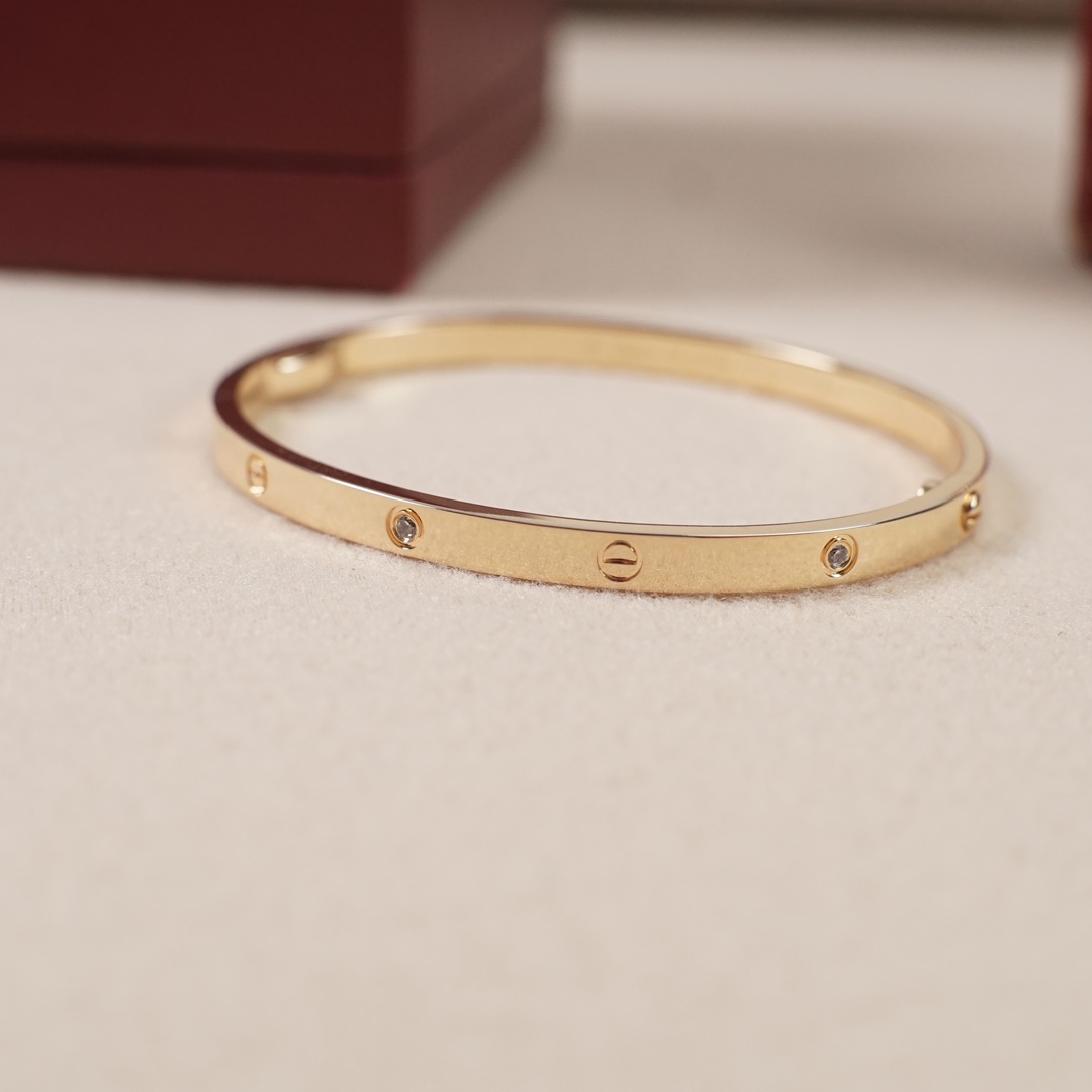 Cartier narrow four diamond bracelet