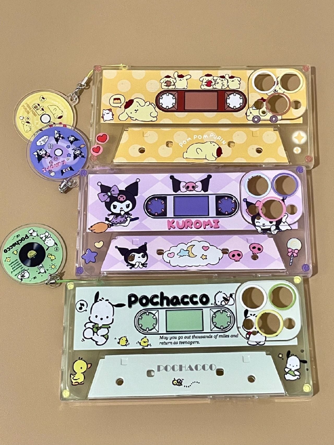 Sanrio Cassettes Holder（With magnetic tape charm）Phone Case