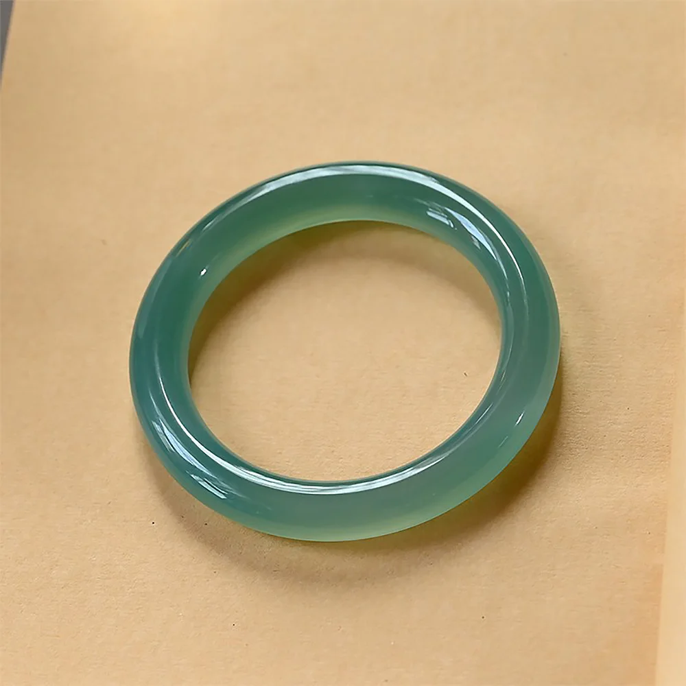 Natural Ice Jade Bracelet For Women Elegant Fine Jewelry Round Chalcedony Agate Bangle Fashion Accessories Gifts Free Shipping