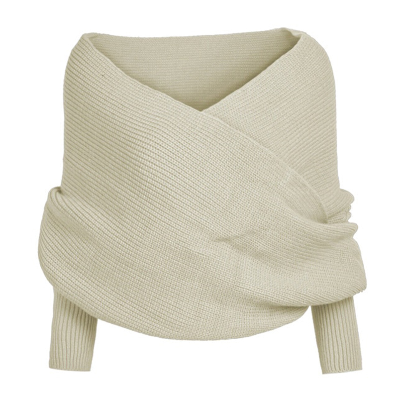 (🔥Christmas Hot Sale-50% OFF)Knitted Wrap Scarf With Sleeves[Free Size]-BUY 2 FREE SHIPPING