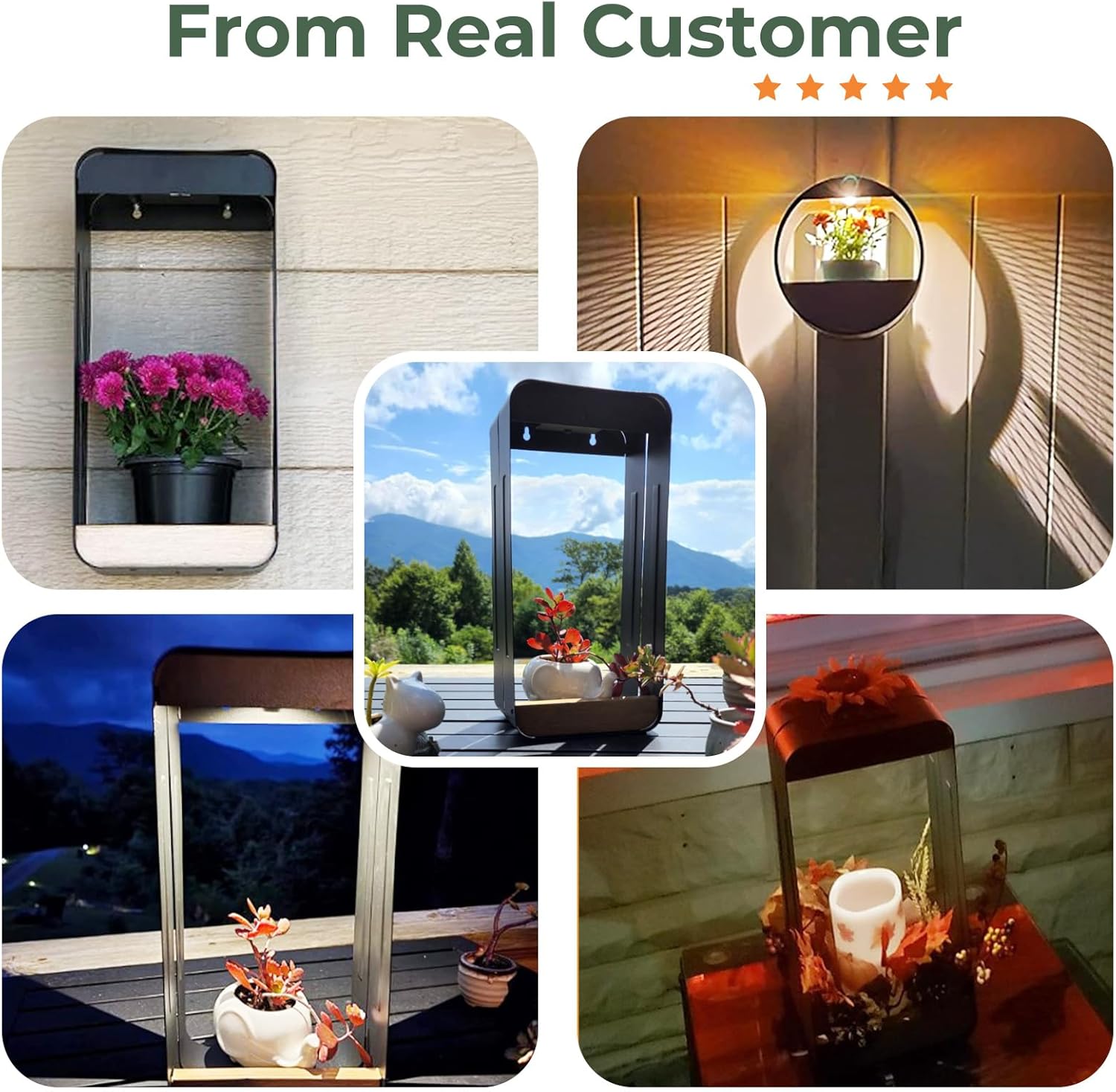 🔥ON SALE🔥Outdoor LED Solar Power Waterproof Decor Wall Sconce Shelf Planter