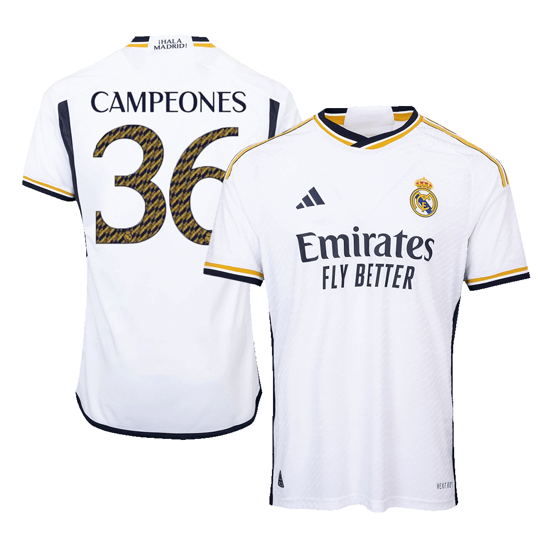 Authentic CAMPEONES #36 Real Madrid Football Shirt 2023/24