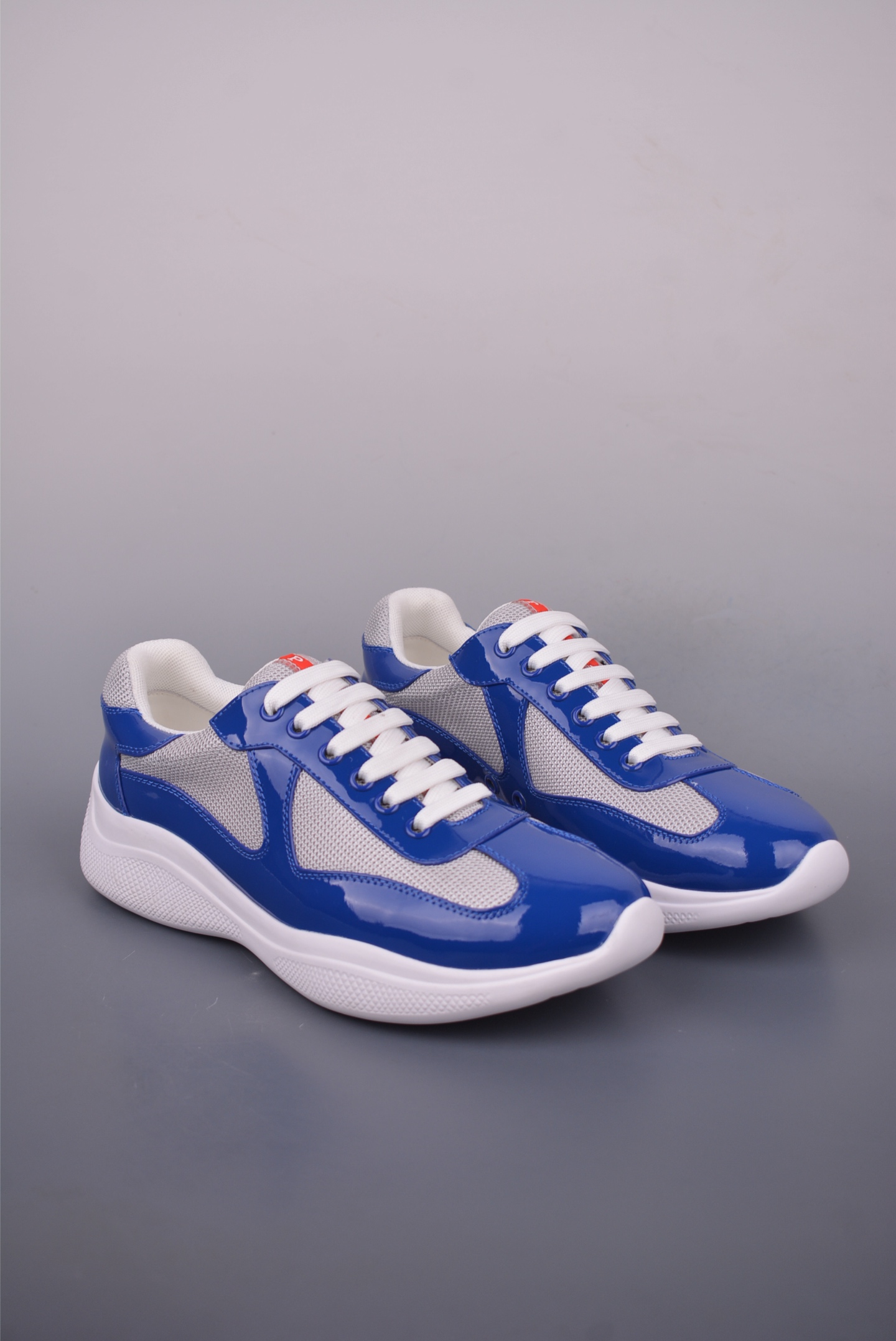 Prada America’s Cup Patent Leather Royal Blue Off-White 4E3400_ASZ_F0F5C