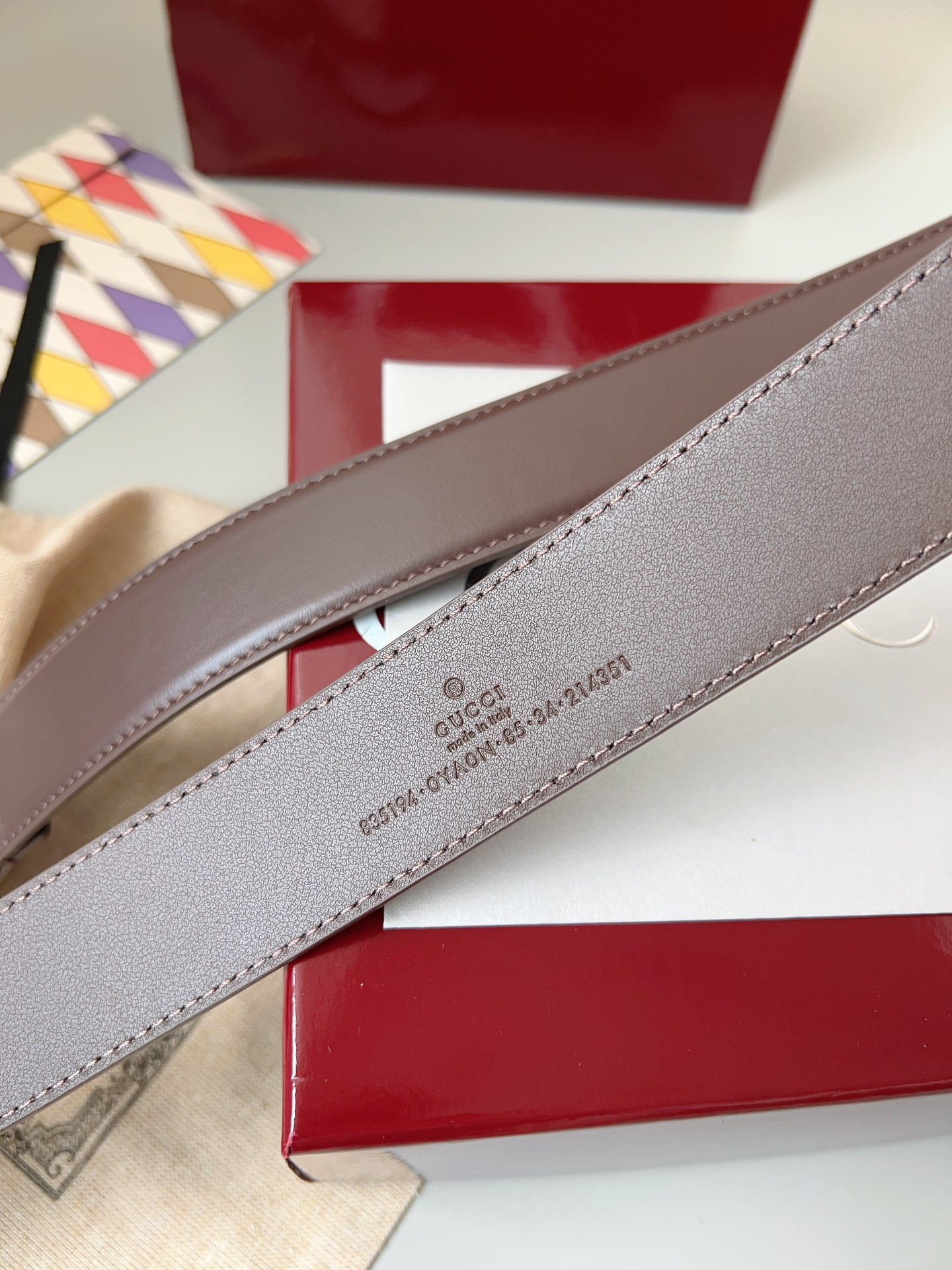 Gucci pin buckle leather belt 3.5cm wide