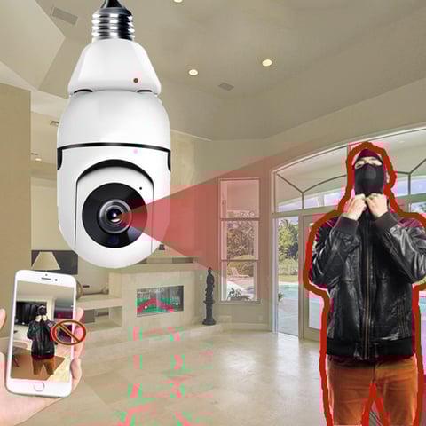 Wireless Wifi Light Bulb Camera Security Camera