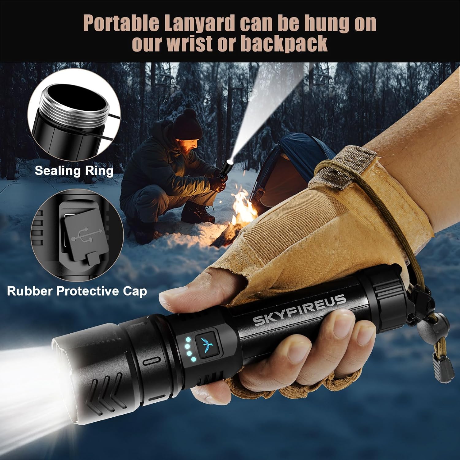 🔥2025 Newest Tactical LED Flashlight 10000 High Lumens