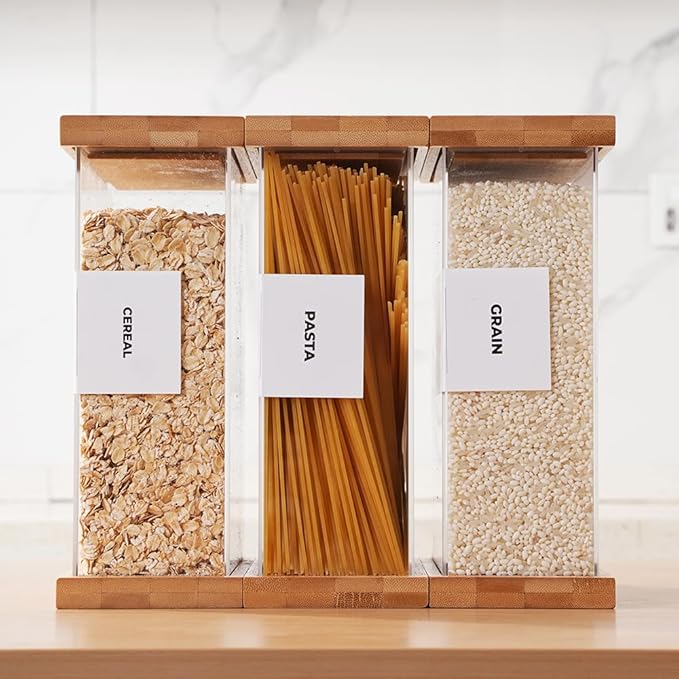 🔥Buy More Save More🔥Bamboo Food Containers & Cereal Dispenser