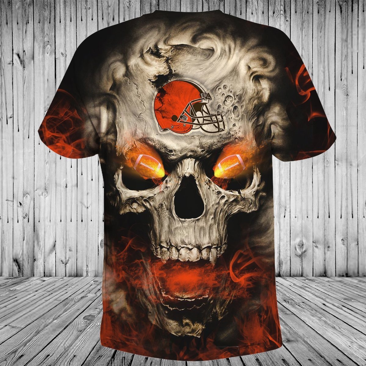 BROWNS 3D HOODIE SKULL6