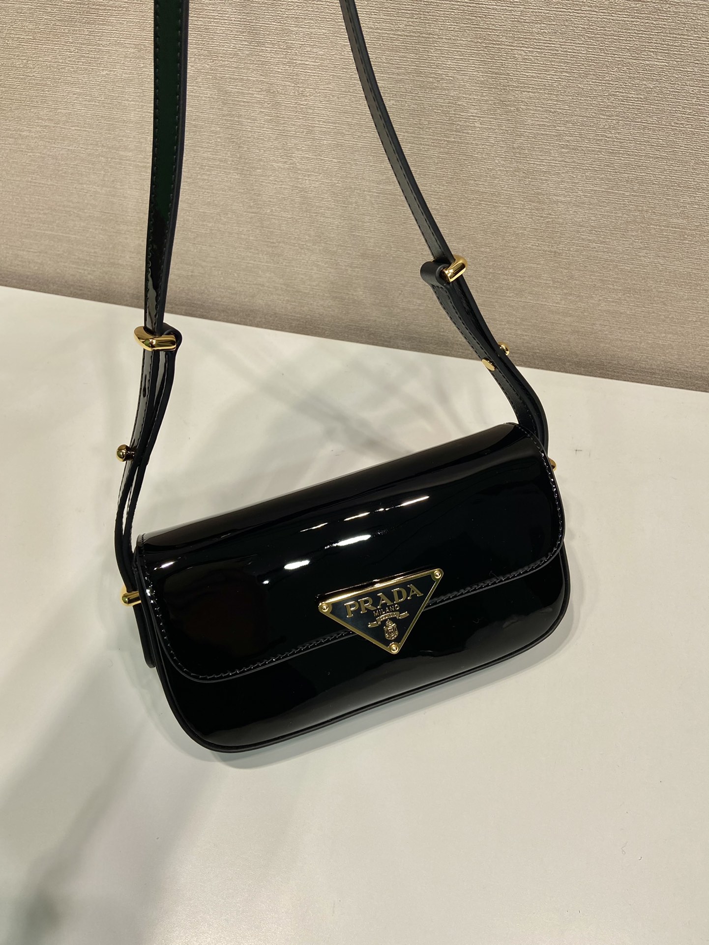 Prada Patent Leather Shoulder Bag 1BD339