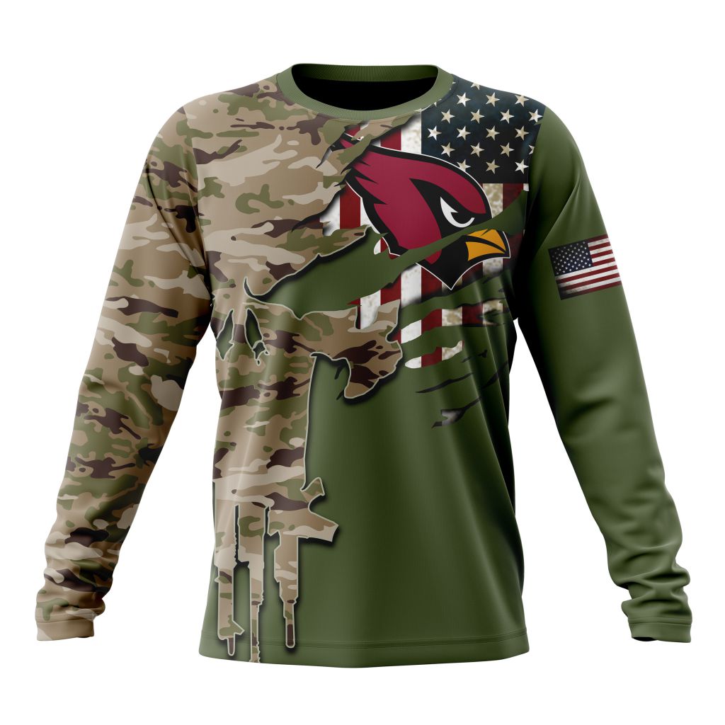 ARIZONA CARDINALS 3D HOODIE VETERANS DAY
