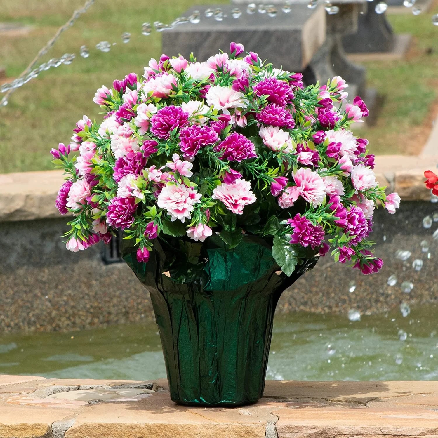 🏆Flash Sale⚡Artificial Flowers Sunset Garden Mums Bouquet Decoration - UV resistant, Waterproof, Windproof