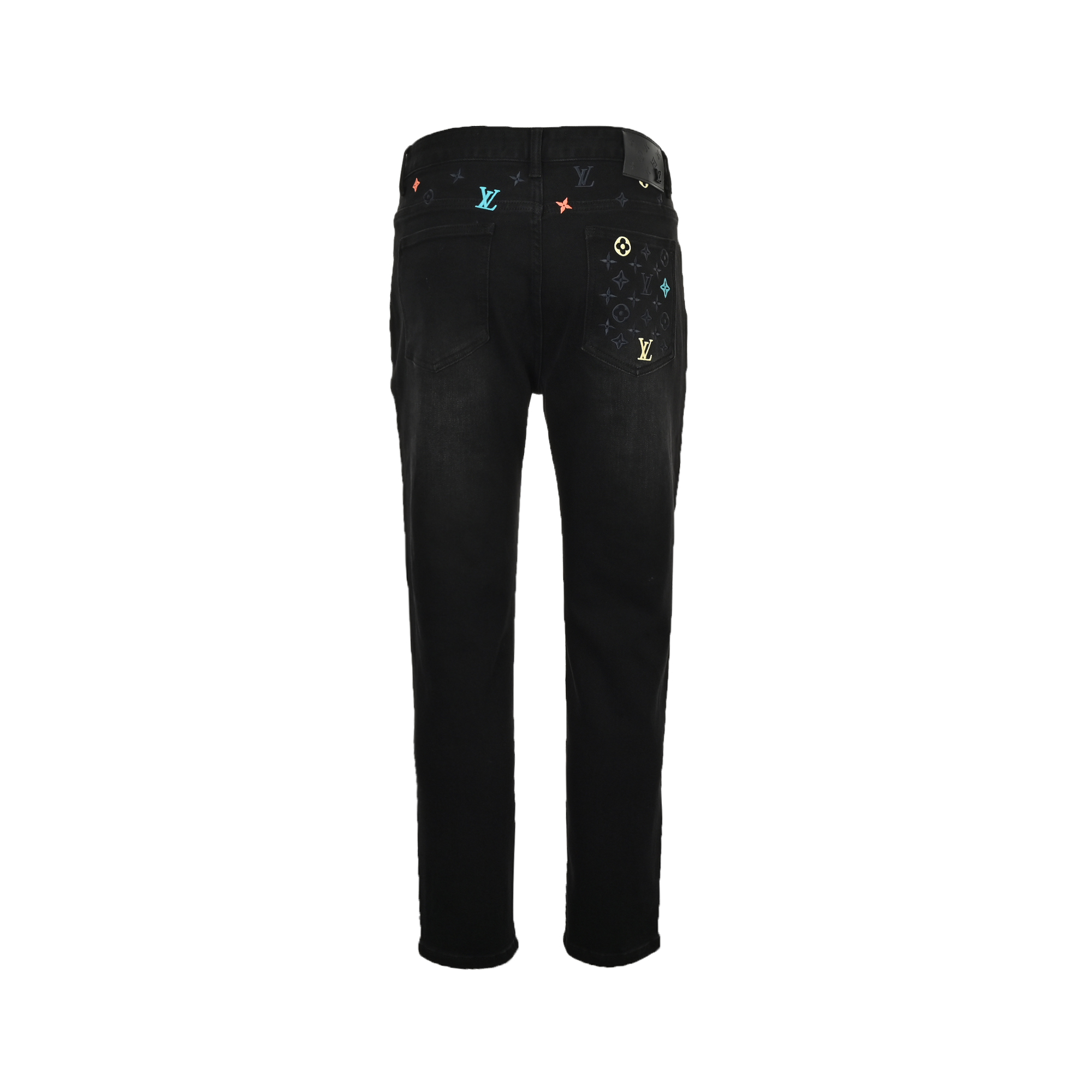 Louis Vuitton Jeans with Monochrome Embroidery on Back Pockets
