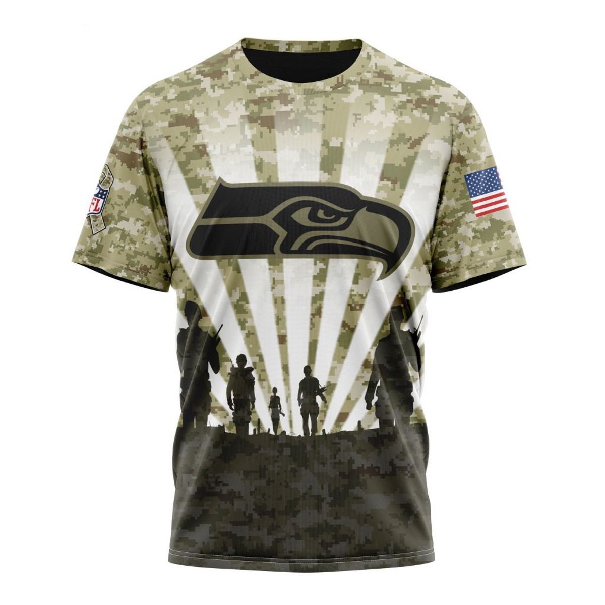 SEATTLE SEAHAWKS 3D HOODIE HONOR VETERANS