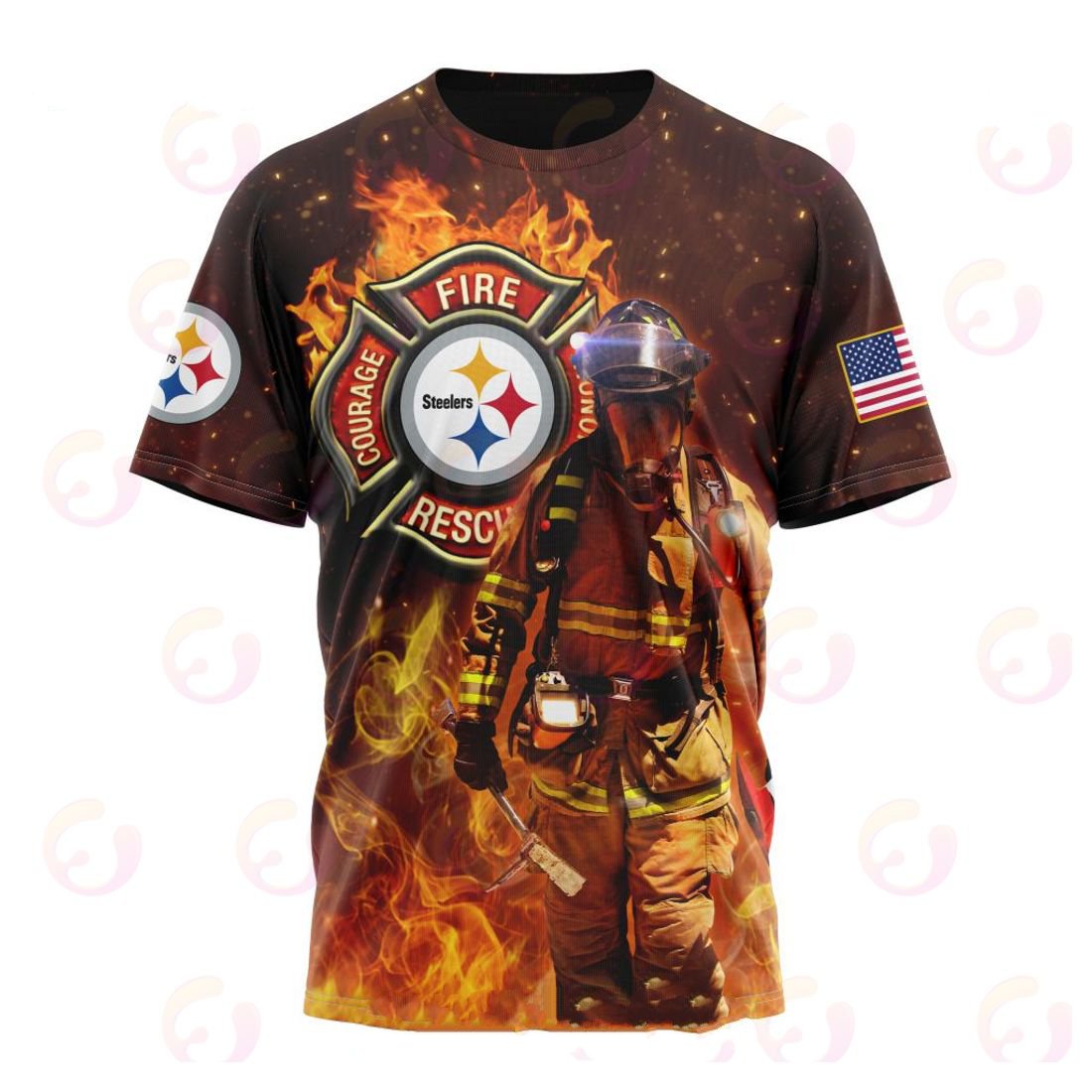 PITTSBURGH STEELERS HONOR FIREFIGHTERS – FIRST RESPONDERS 3D HOODIE