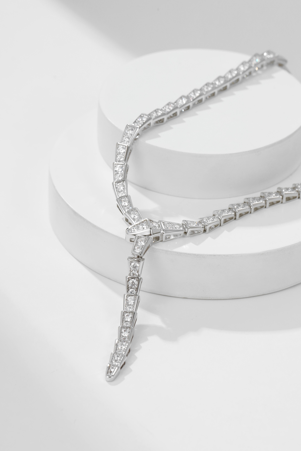 Bulgari diamond snake necklace