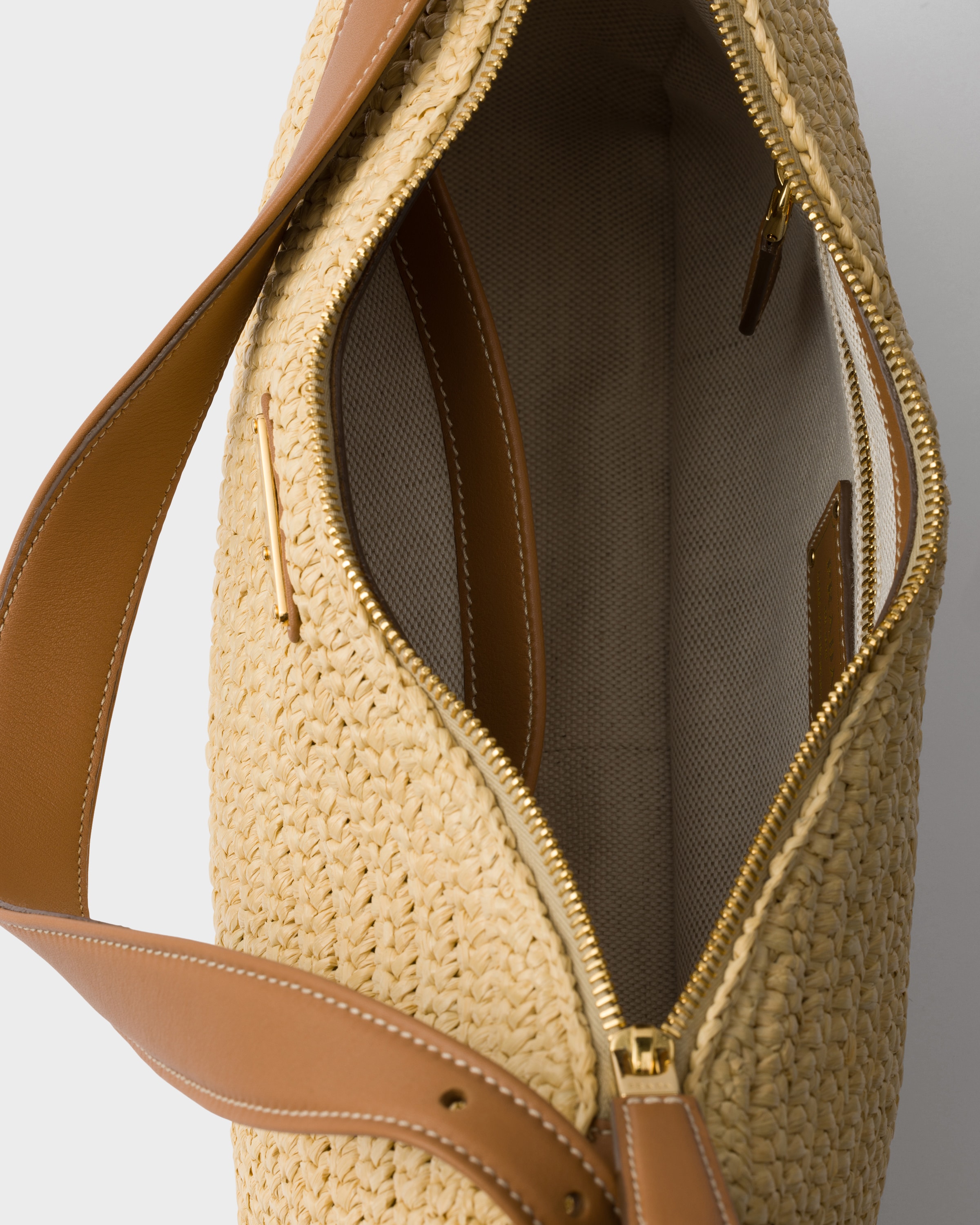 Prada Aimée large crochet and leather bag1BC247_2MG3_F0018_V_OOO