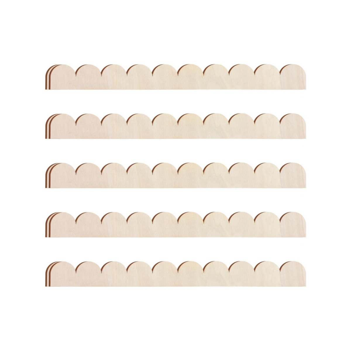 🔥ON SALE🔥Scalloped Edge Decorative Wood Molding Cute DIY Moulding Trim - 12 Pack