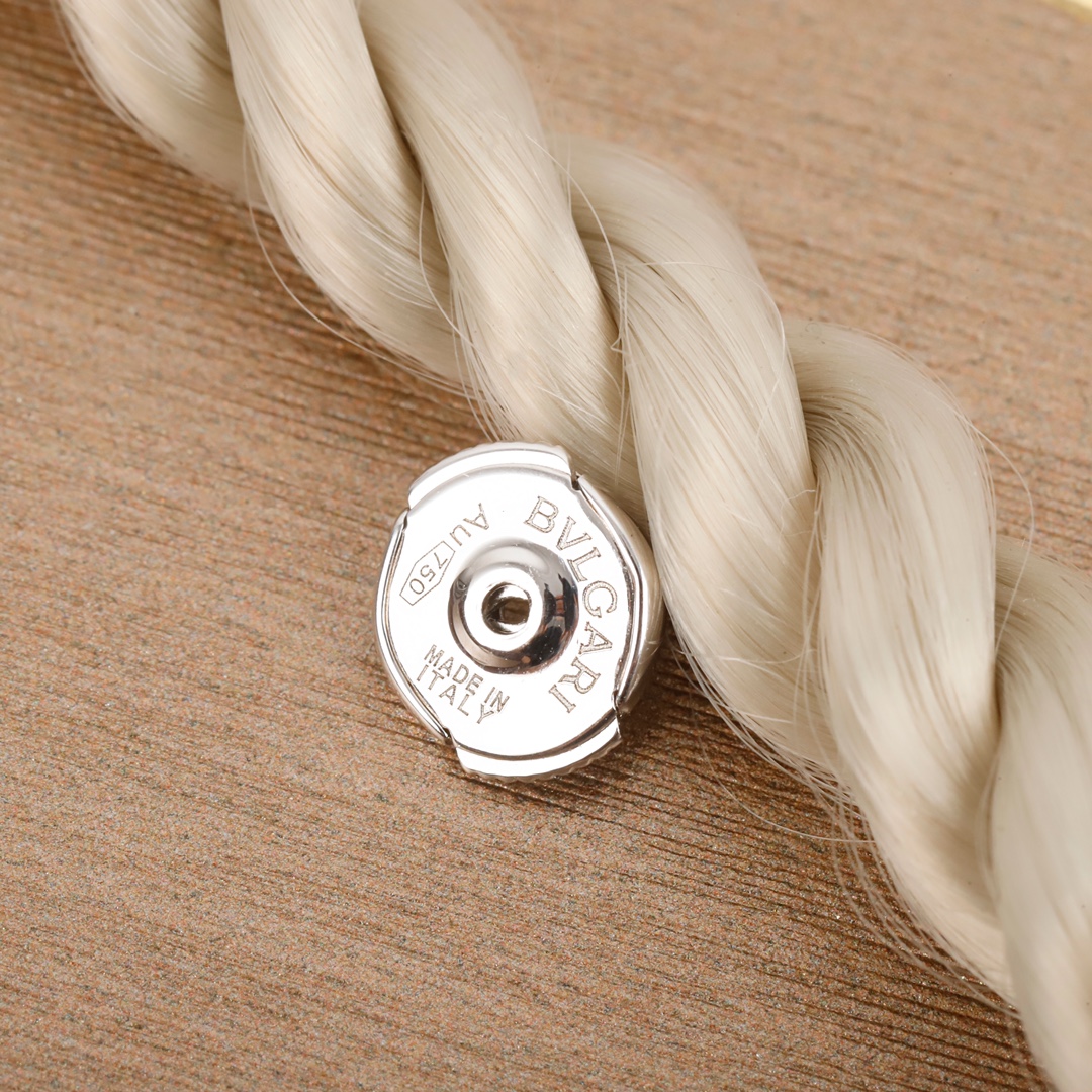 Bulgari hoop diamond earrings