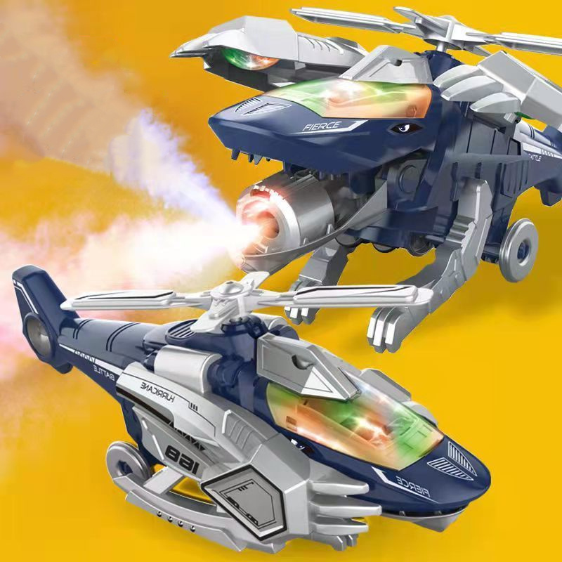 2024 New Transforming Dinosaur Helicopter Toy 🔥- Simulated Flame Spray