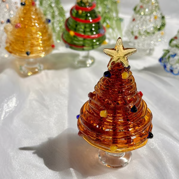 🔥LAST DAY 49% OFF - 🎁Handmade Glass Christmas Tree Statue