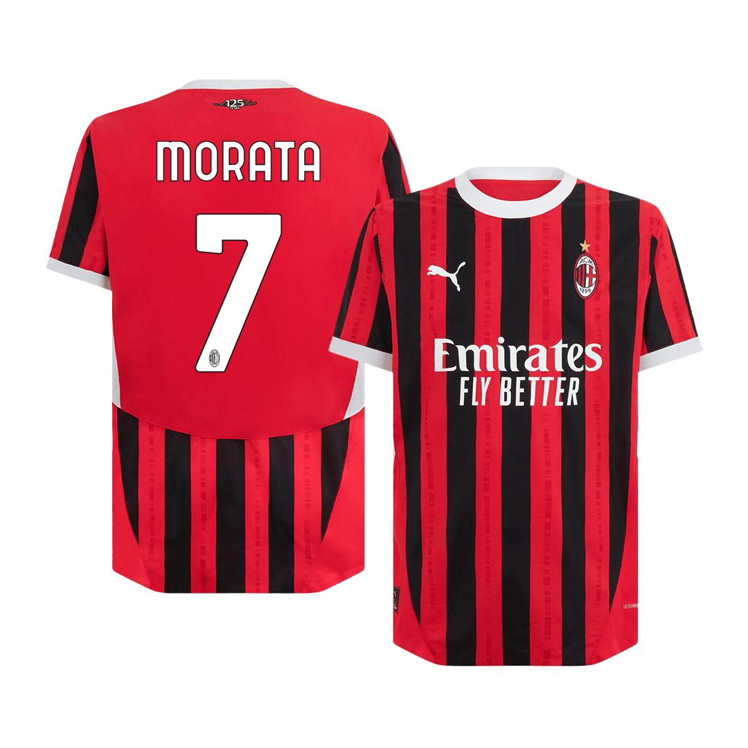 Authentic MORATA #7 AC Milan football shirt 2024/25