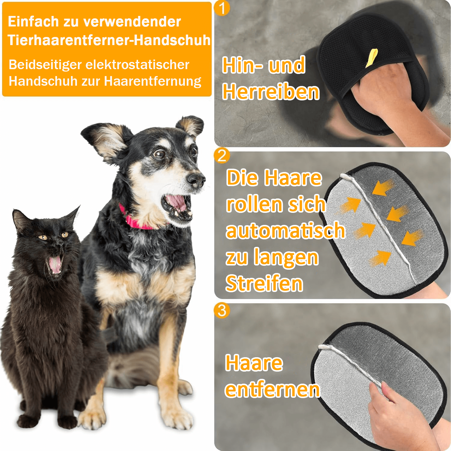 🔥Letzter Tag 49% Rabatt🔥Handschuhe zur Tierhaarentfernung