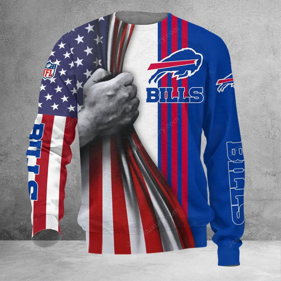 BUFFALO BILLS 3D HOODIE SKULL0804
