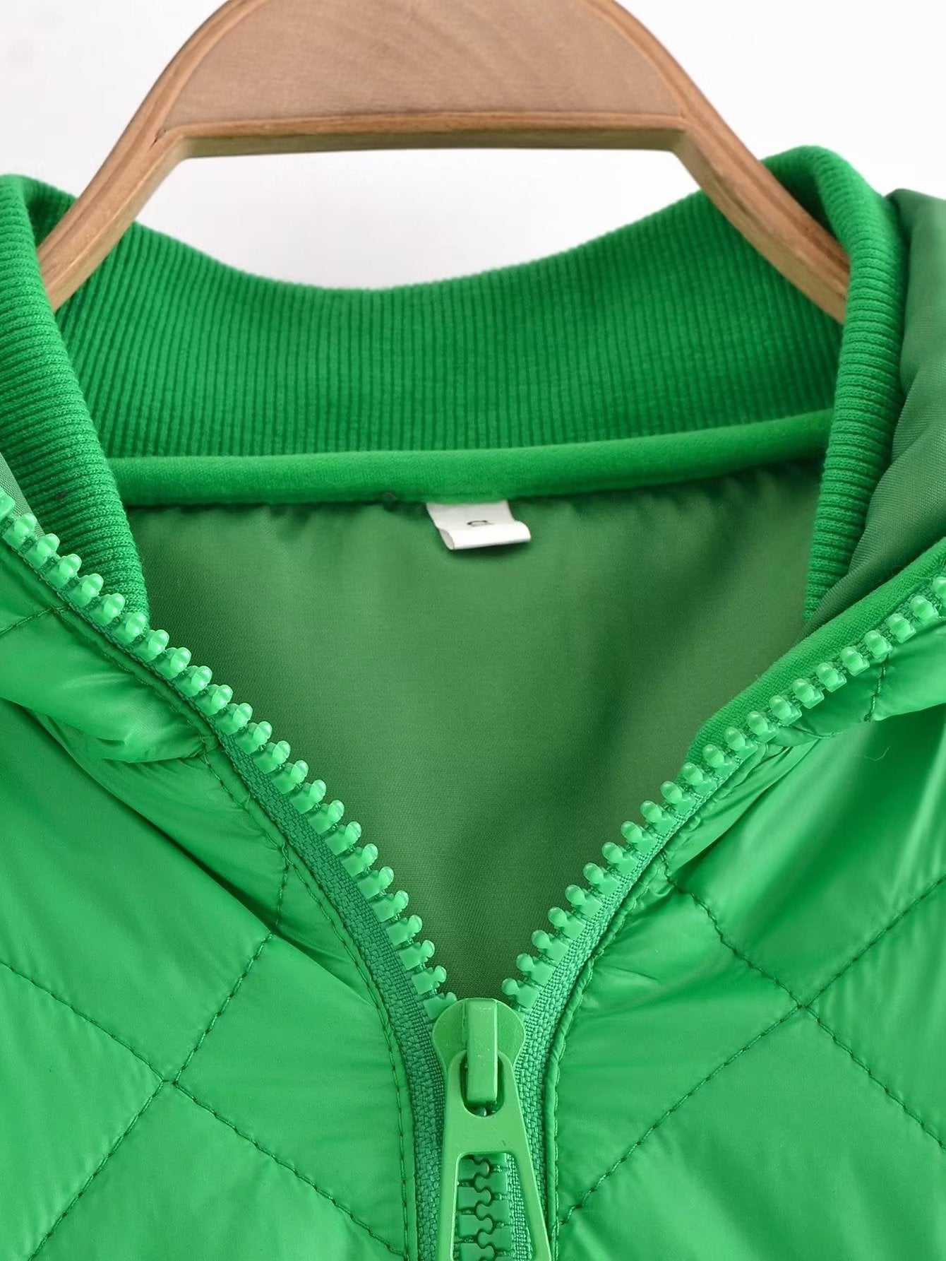Fall Women Clothing Hooded Quilted Cotton-Padded Jacket Loose Jacket Coat