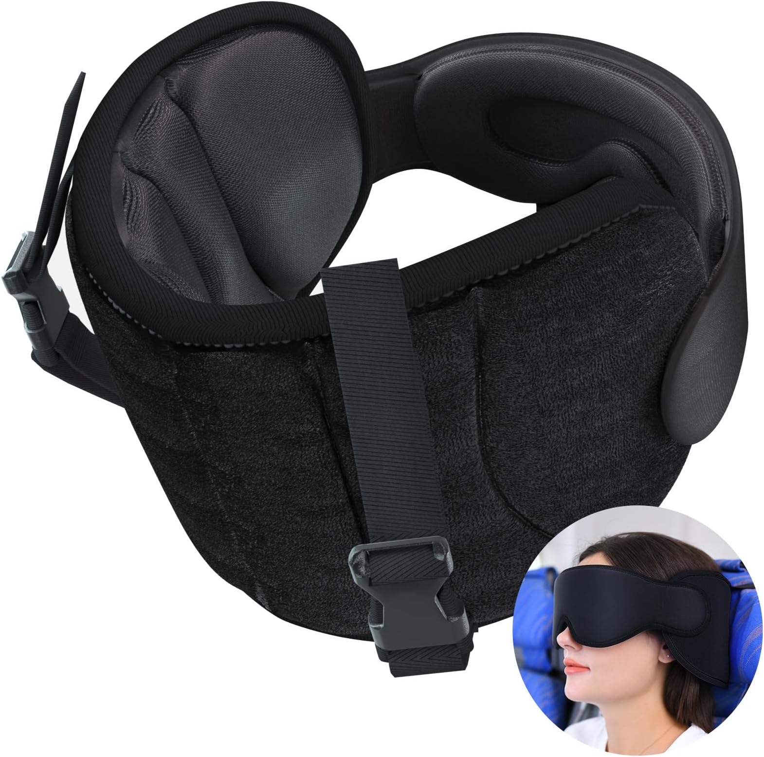 🔥ON SALE🔥Neck Pillow for Sleeping Travel with Eye Mask