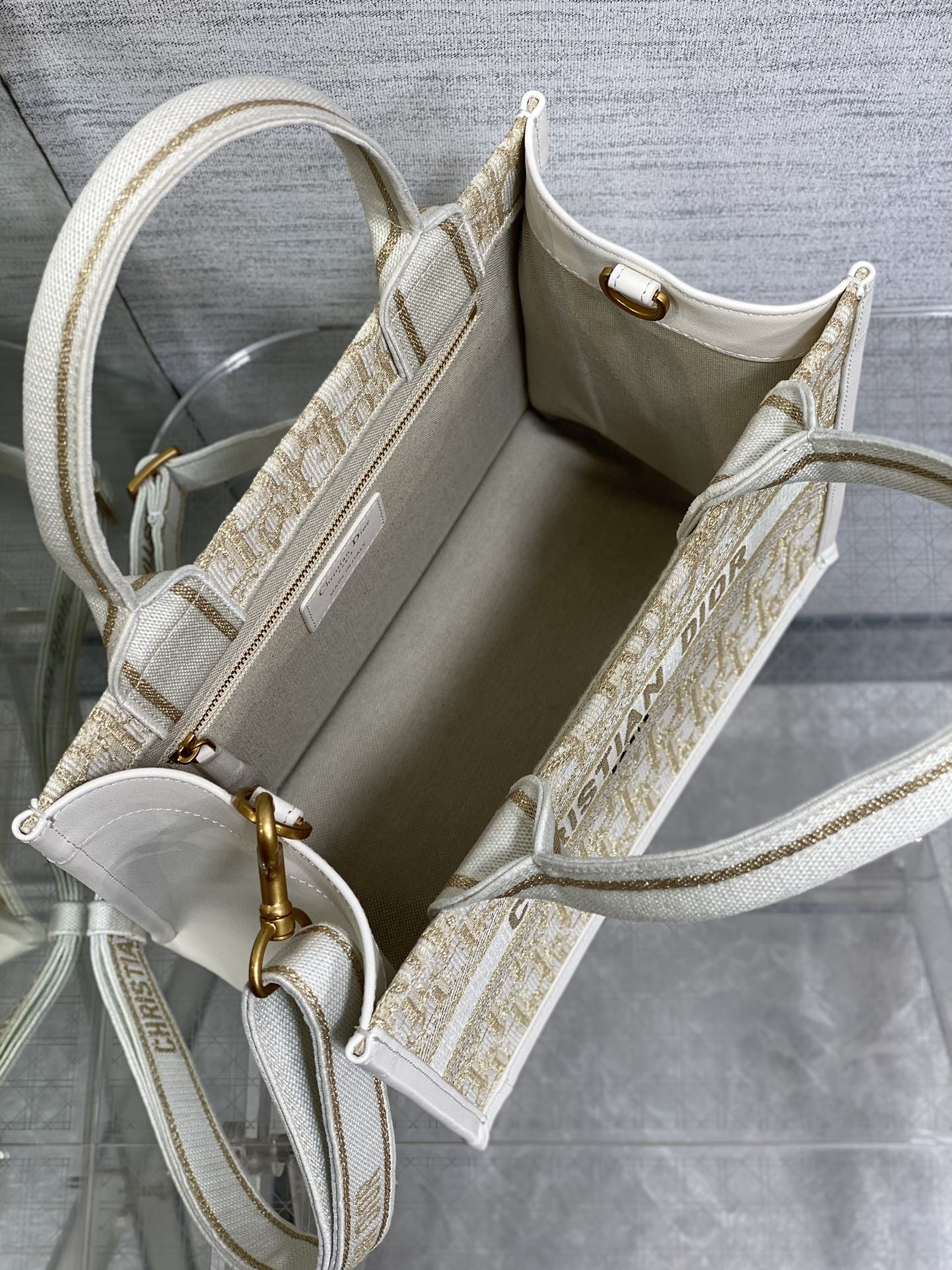 Dior Embroidered Tote Small