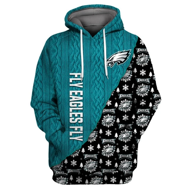 PHILADELPHIA EAGLES 3D CHRISTMAS HOODIE ABC05
