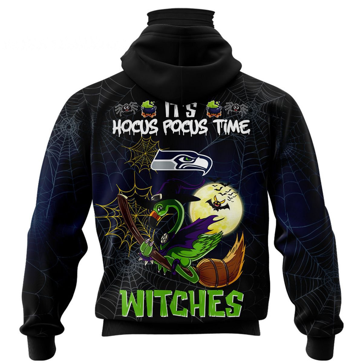 SEATTLE SEAHAWKS 3D HOODIE HALLOWEEN002