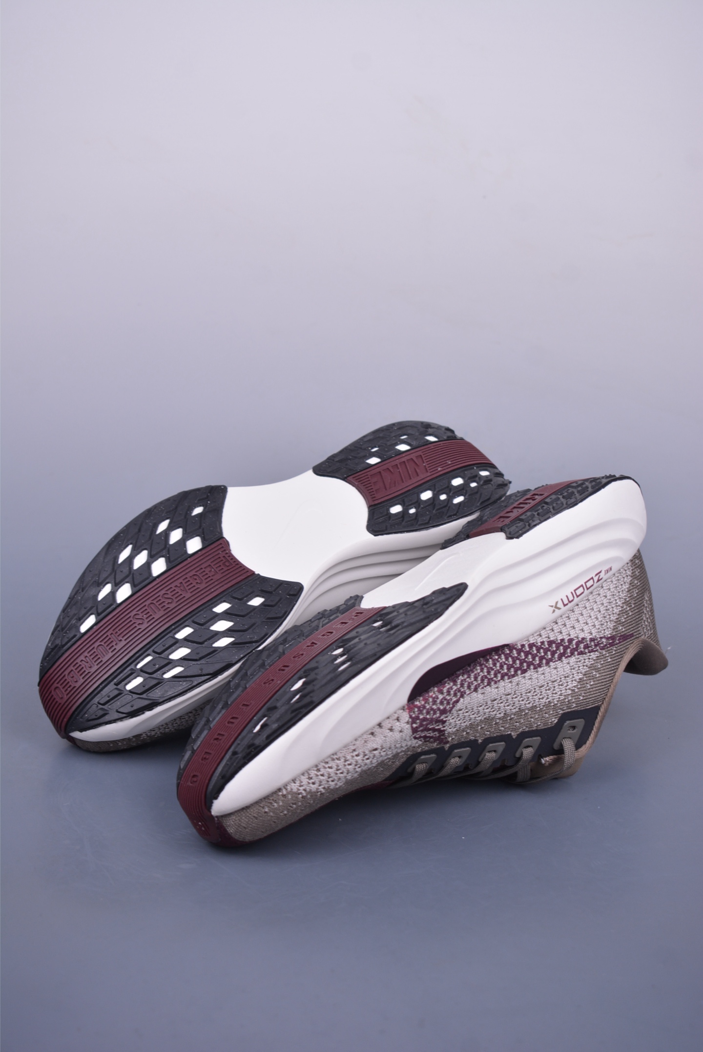 Nike REACTX PEGASUS Plus running shoes Brown Gray Gradient Burgundy FQ7262-005