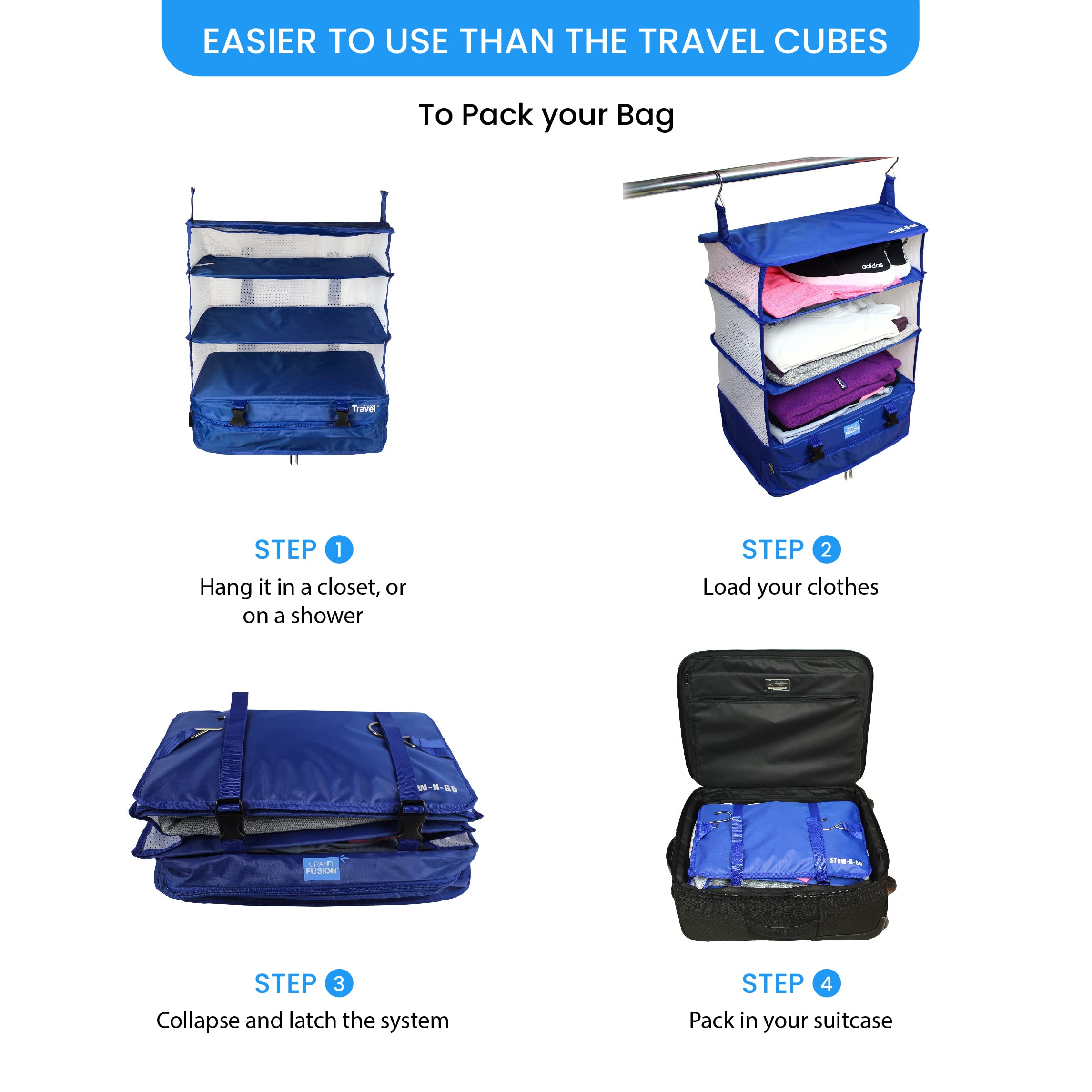 (🔥Last Day Promotion-SAVE 50% OFF)✈Collapsible Portable Hanging Large Capacity Luggage Storage Bag🧳-BUY 2 GET 10% OFF & FREE SHIPPING