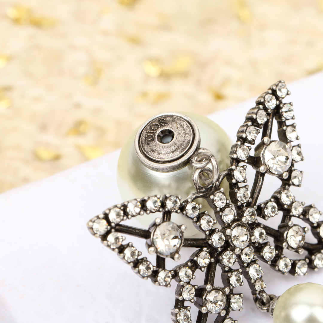 Dior Diamond Butterfly Earrings