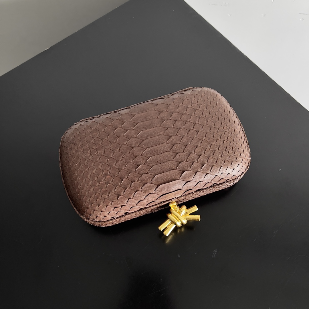 Bottega Veneta Python Leather Evening Bag 754614