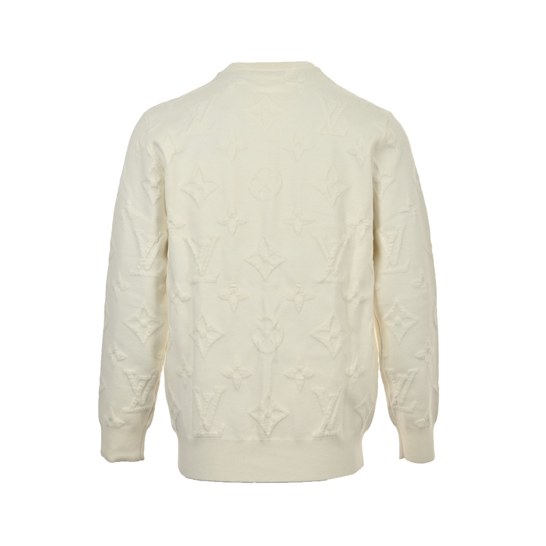 Louis Vuitton 24Fw all-over print jacquard knit sweater