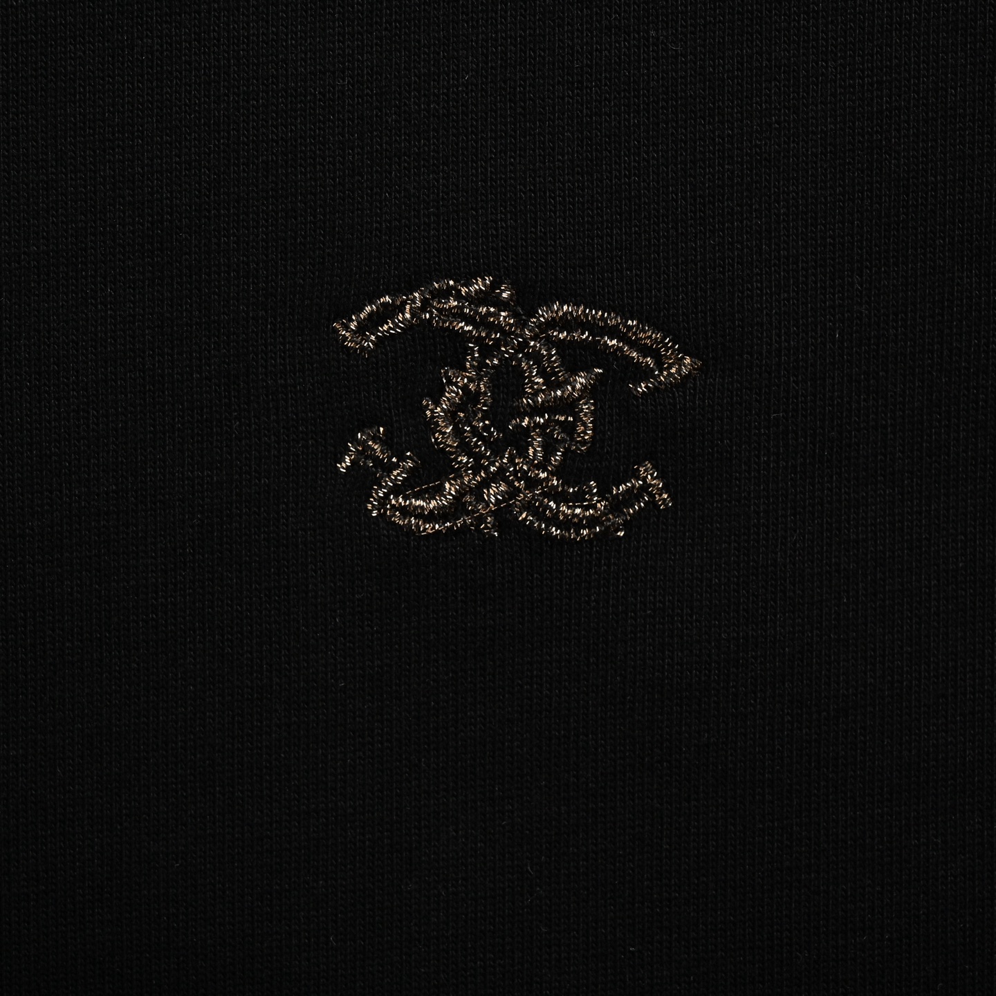 Chanel Chanel Silver Metallic Soft Embroidered Short Sleeve