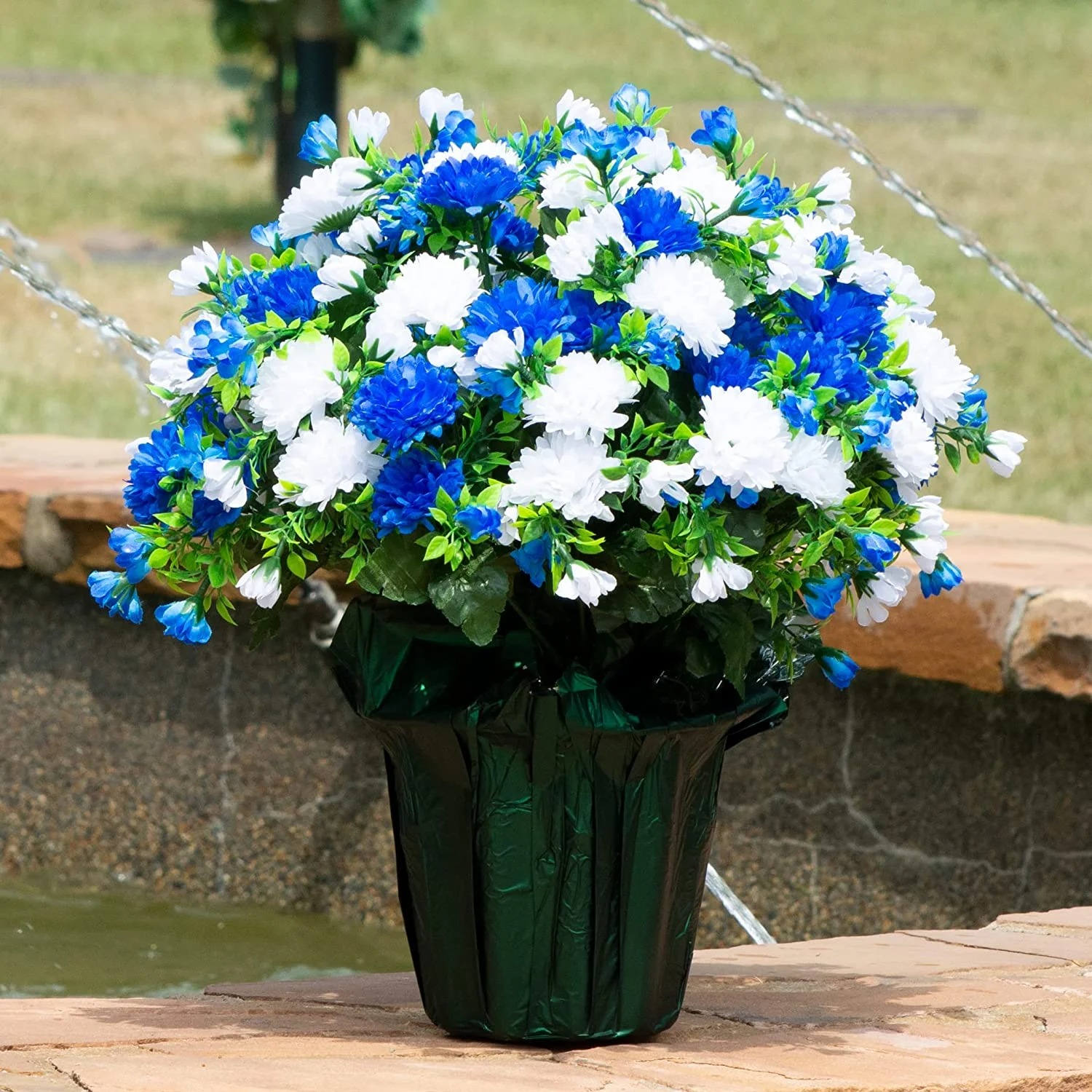 🏆Flash Sale⚡Artificial Flowers Sunset Garden Mums Bouquet Decoration - UV resistant, Waterproof, Windproof