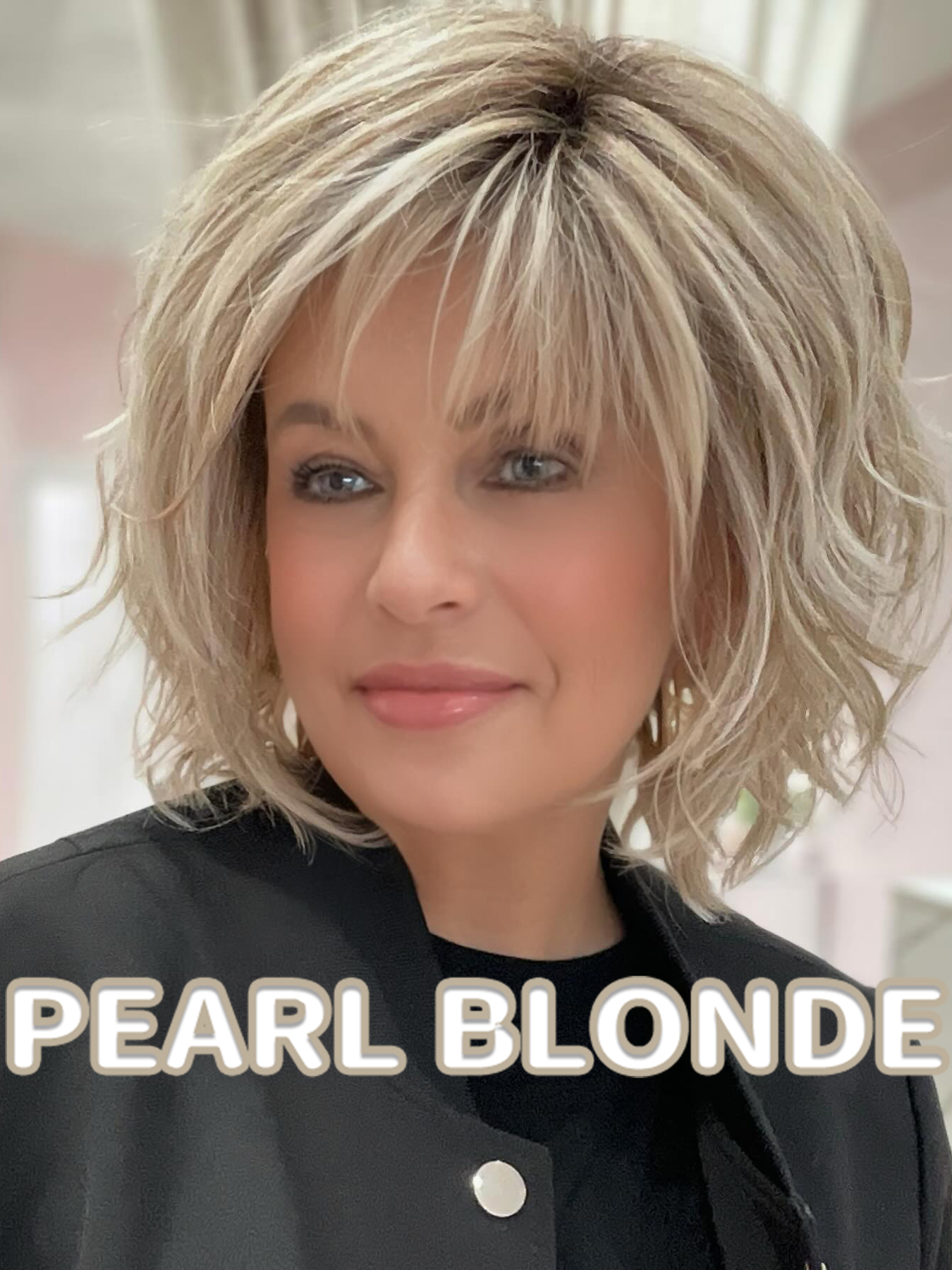 Shaggy Layered Bob Wig With Wispy Bangs