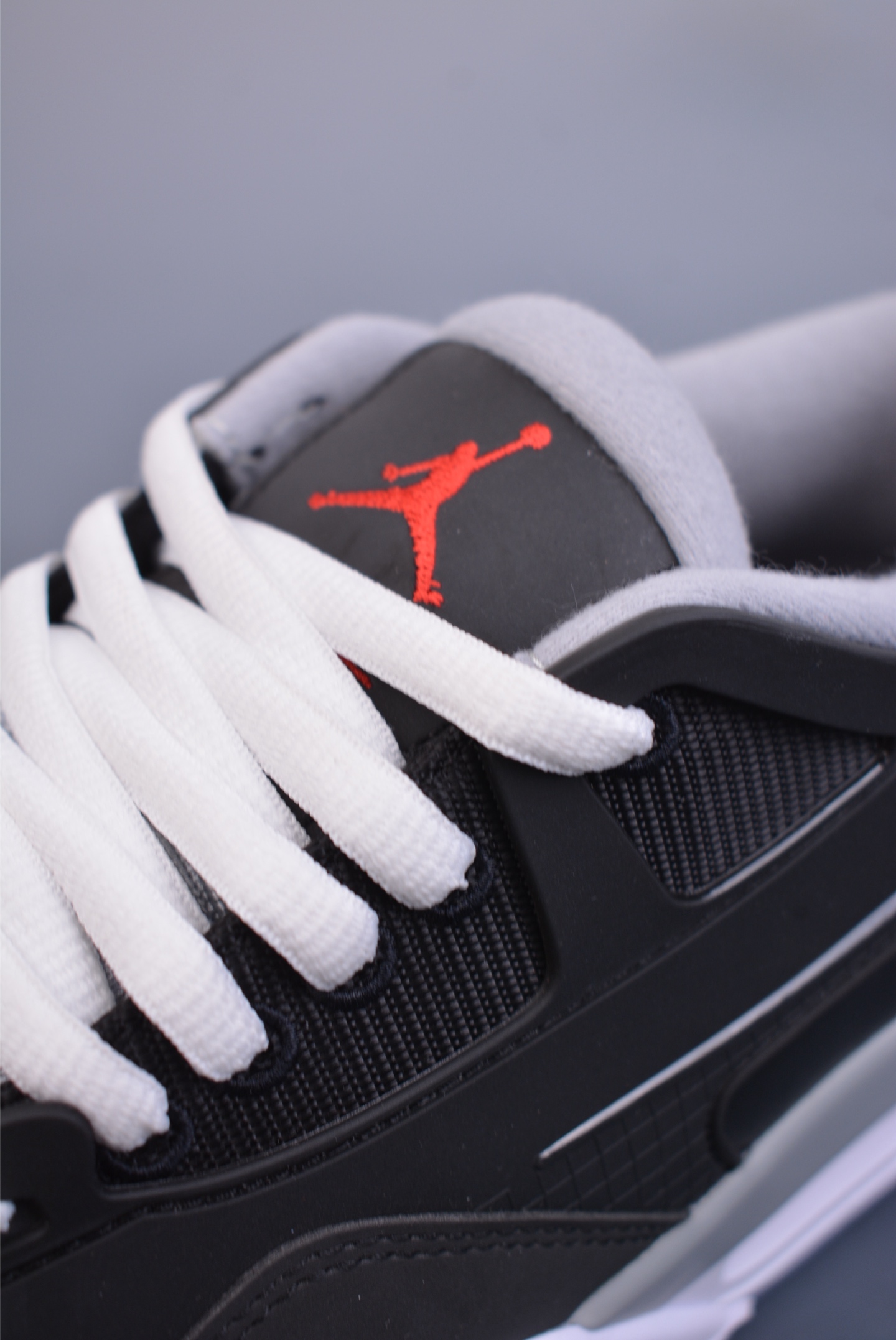 Nike Air Jordan 4 RM Reflective Basketball Shoes Charcoal Black and White HV5184-010
