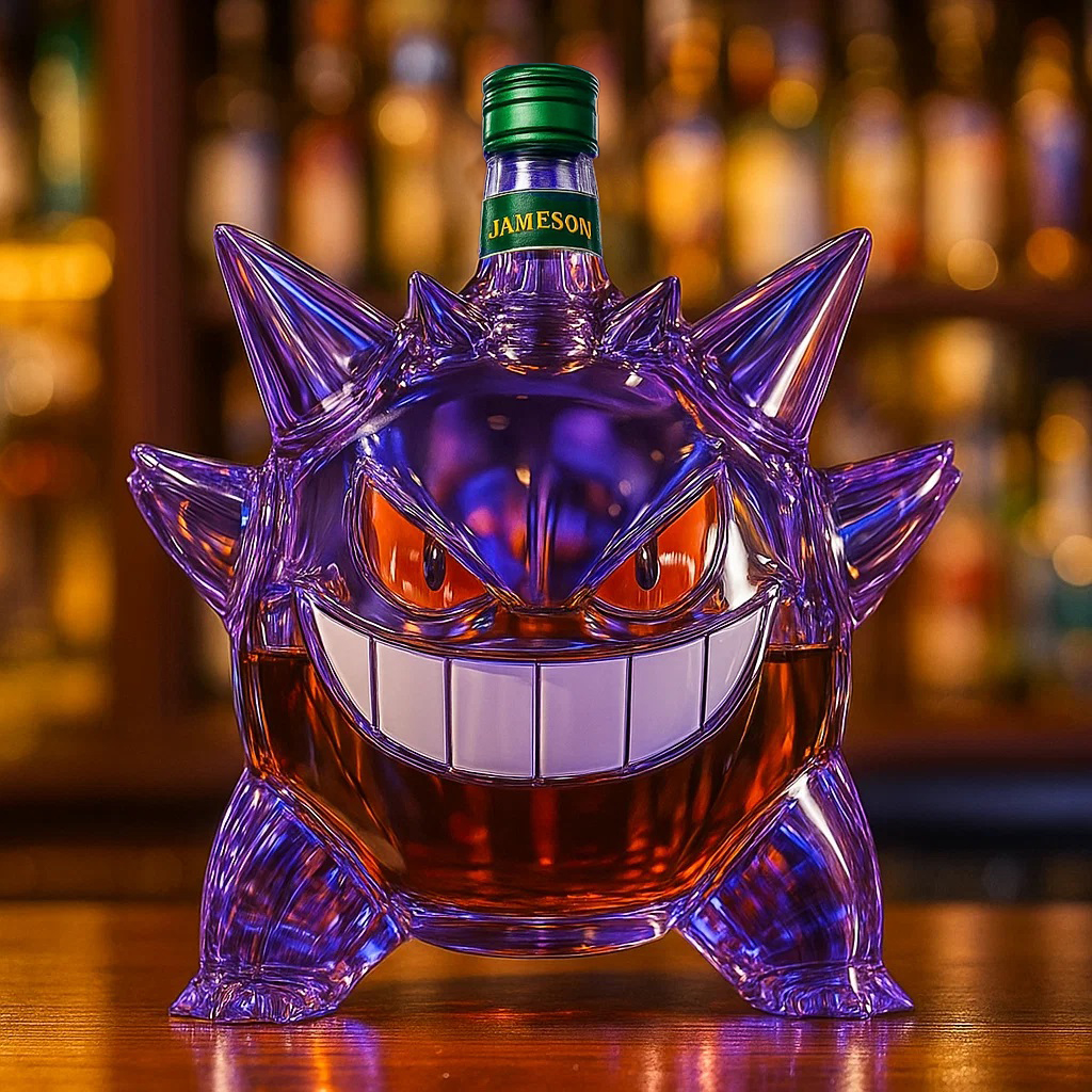 Gengar Limited Edition Whiskey Bottle